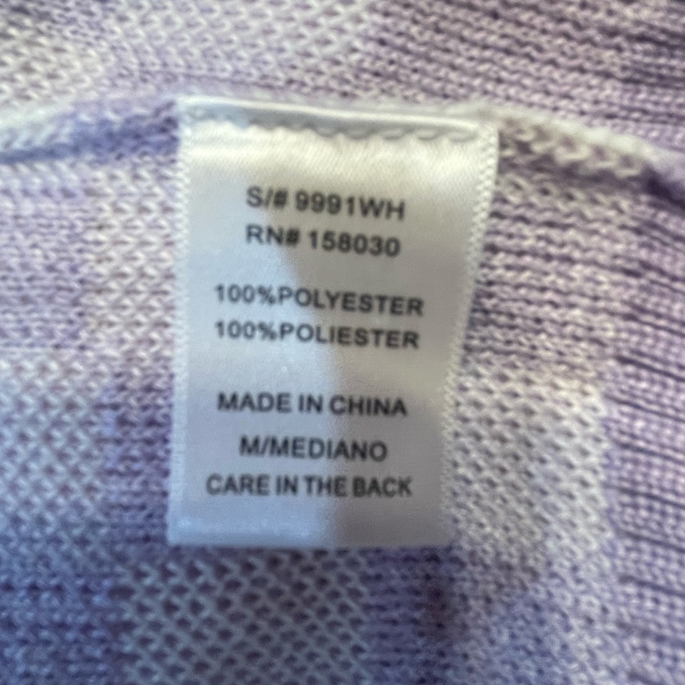 Love Tree Lavender & Cream Checkerboard V‑Neck Knit Tank *see small flaw* - Picture 5 of 7